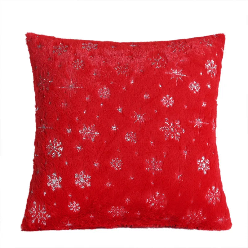 Plush Snowflake Pillow Cover