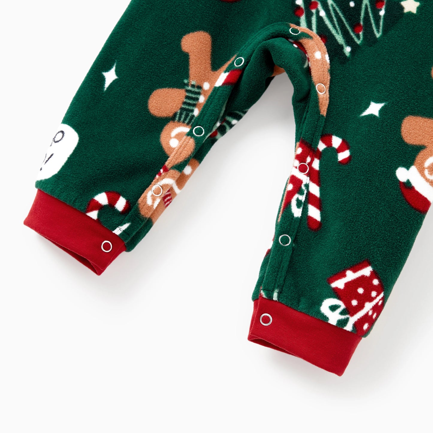 Green Gingerbread Family Christmas Pajama Set