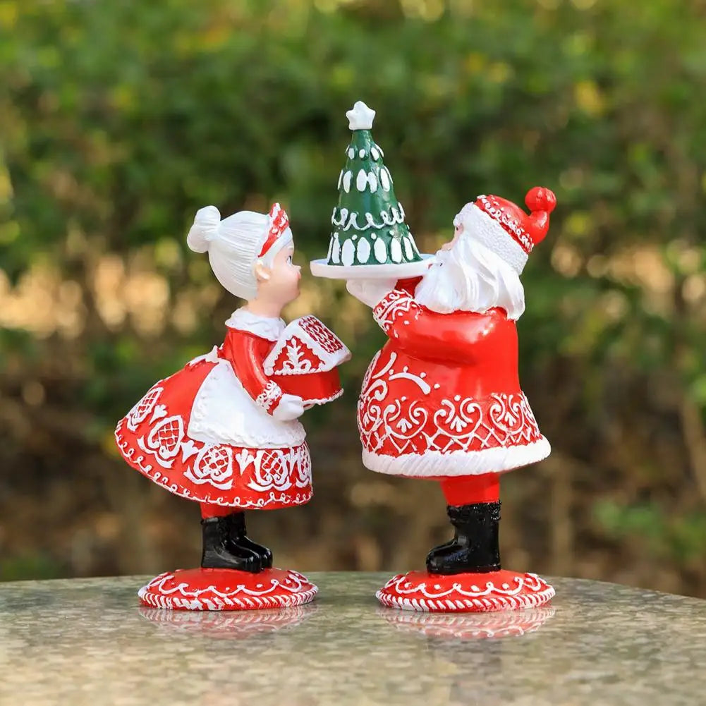 Resin Santa Claus Gingerbread House Children Xmas Gift Christmas Tree Decorations Home Wedding Party Supplies Table Ornaments