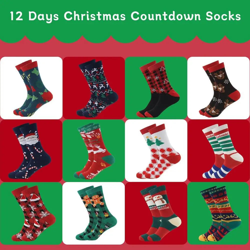 Christmas Countdown Advent Calendar- 24 Days of Socks