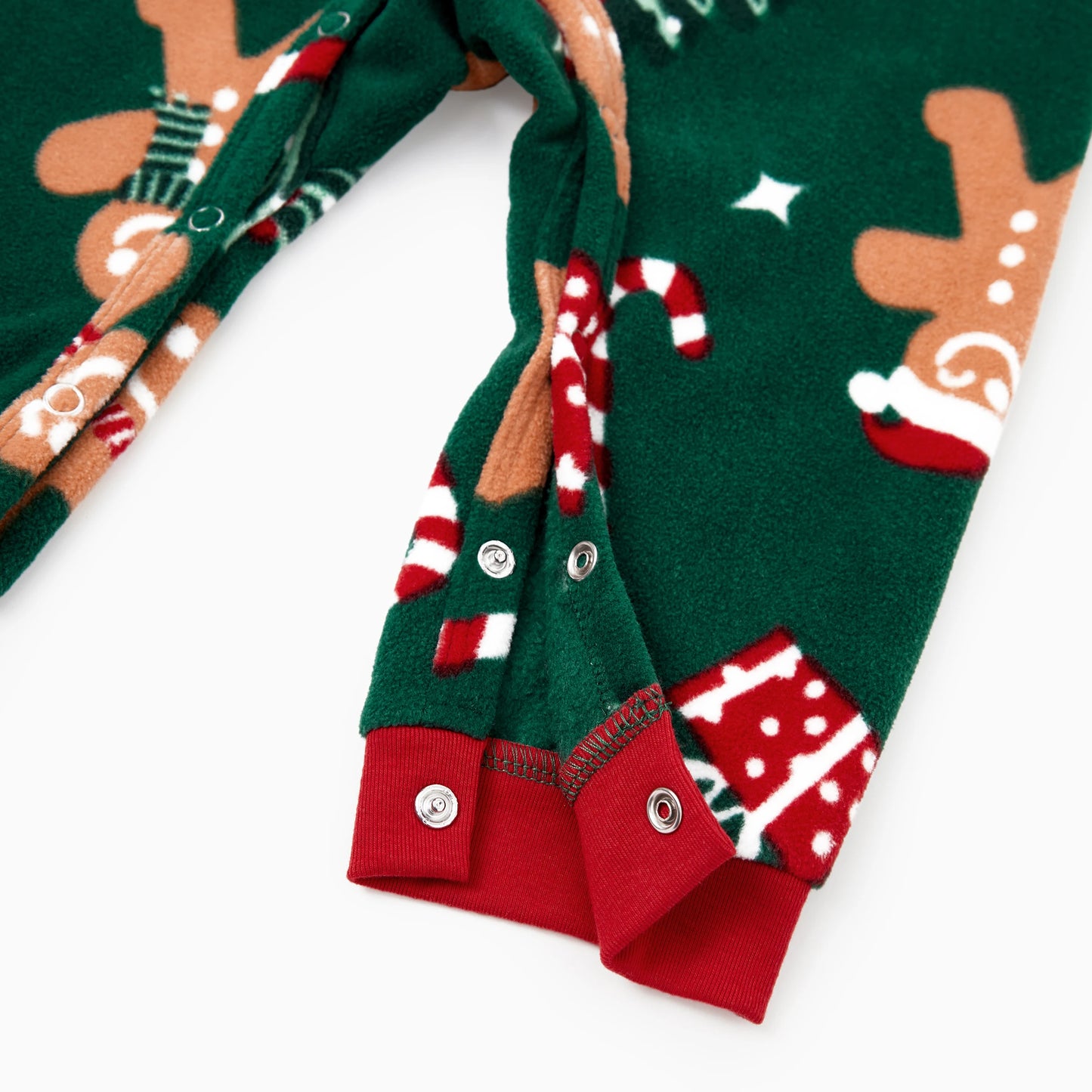 Green Gingerbread Family Christmas Pajama Set