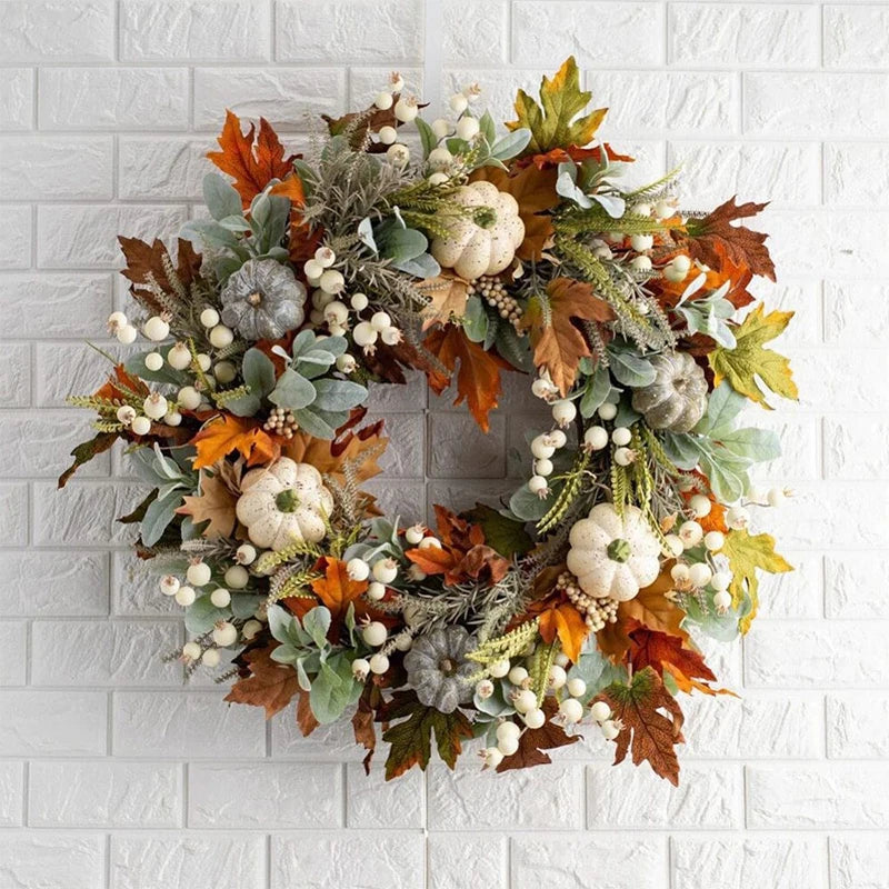 Fall Harvest Maple Leaf Wreath