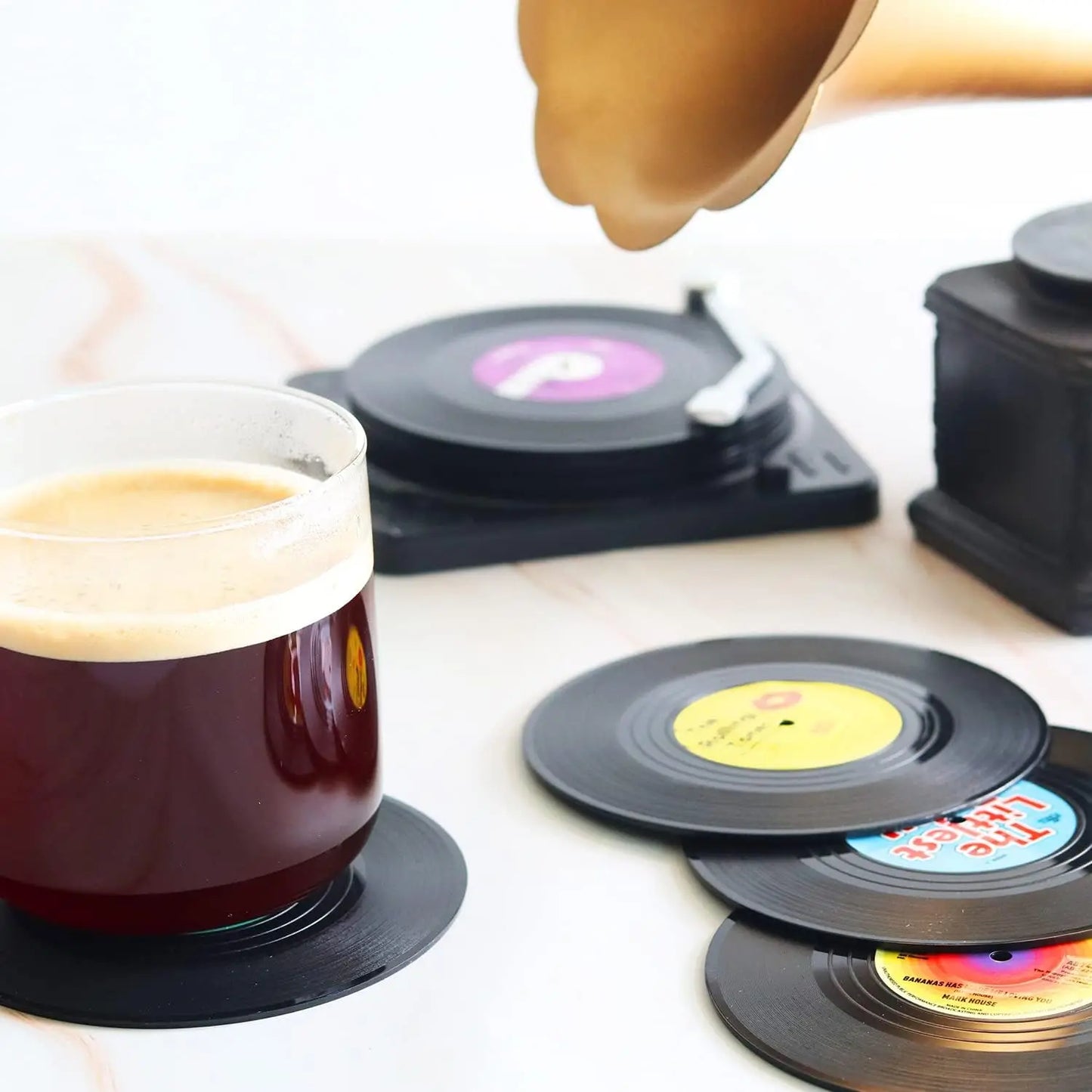 Retro Vinyl Record Coasters