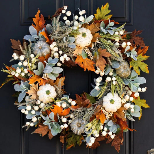 Fall Harvest Maple Leaf Wreath