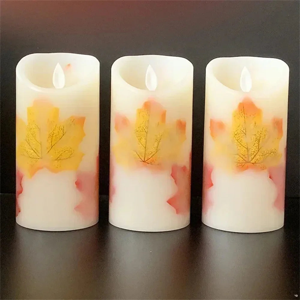 Autumn Flickering Flameless Candles