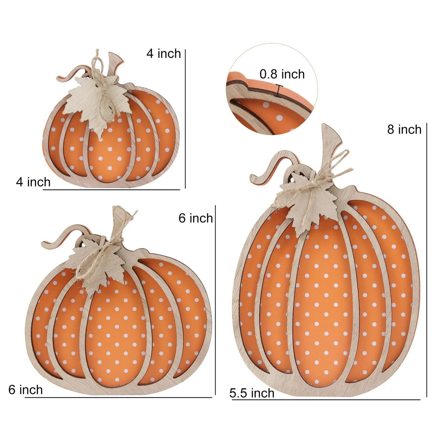 Wooden Pumpkin Decor