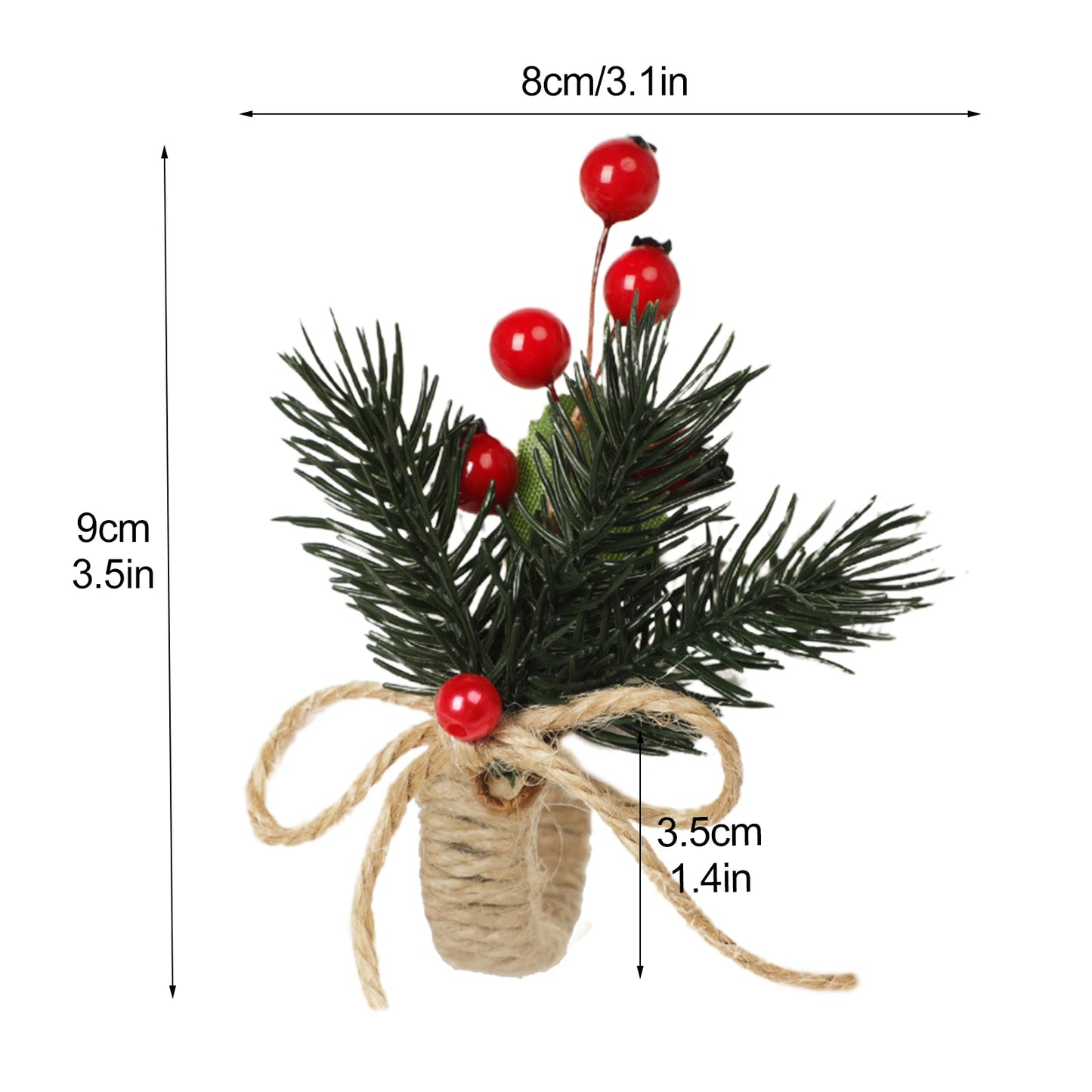 Napkin Rings- Christmas Holly Berries & Pinecones