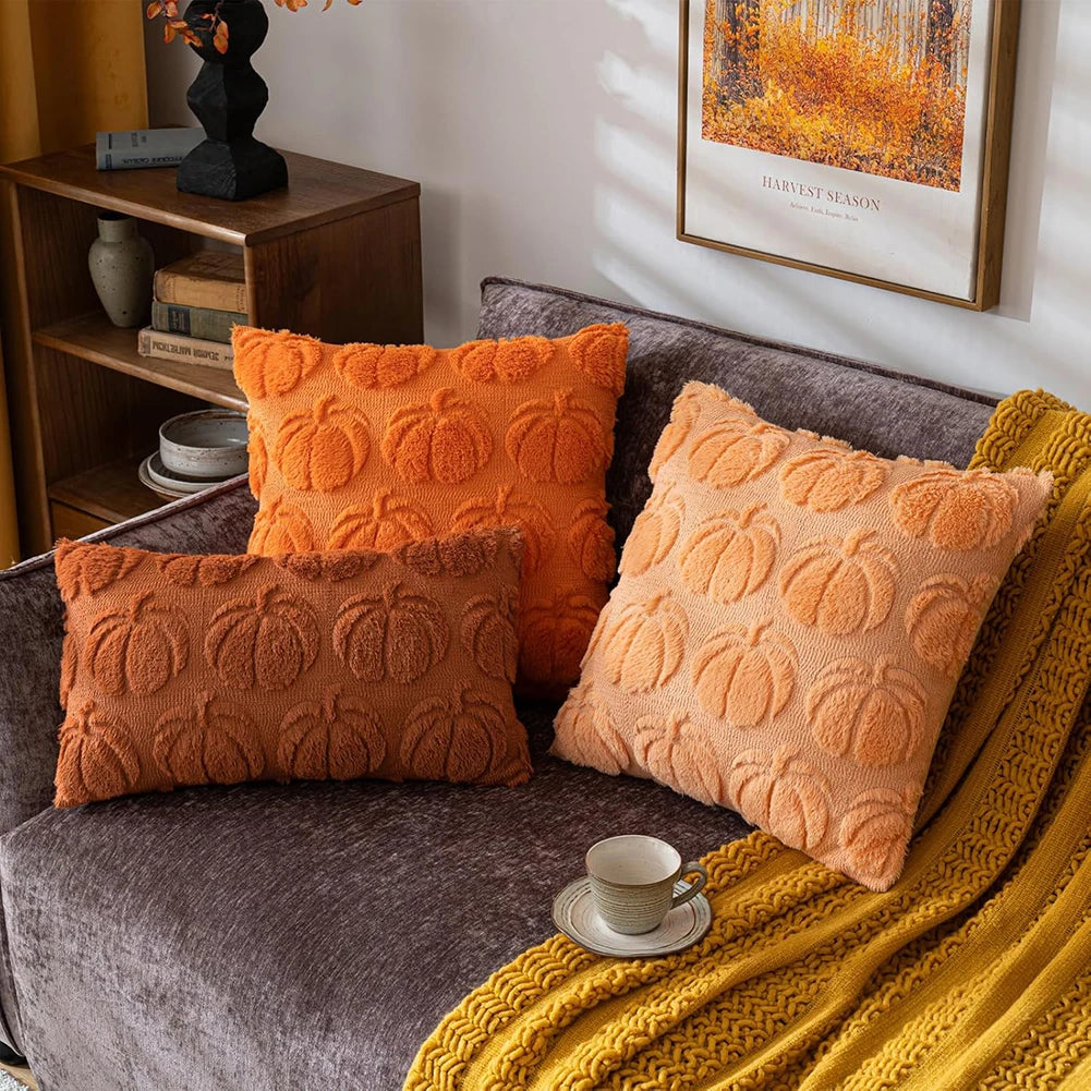 Autumn Pumpkin Pillow Covers- set of 2