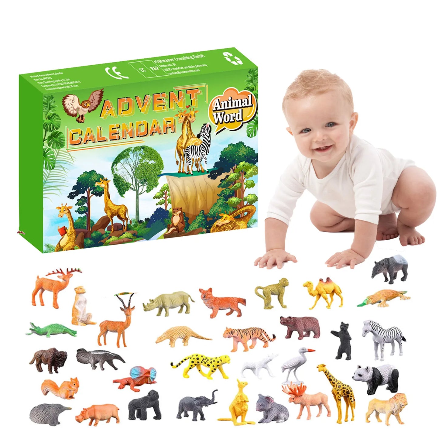 Christmas Advent Calendar- Cute Animal Figures