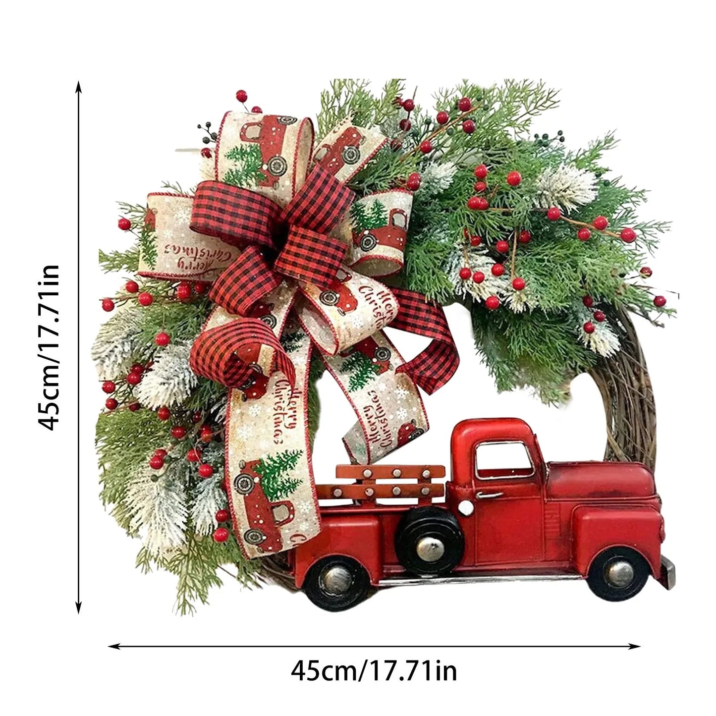 Red Truck Christmas Wreath