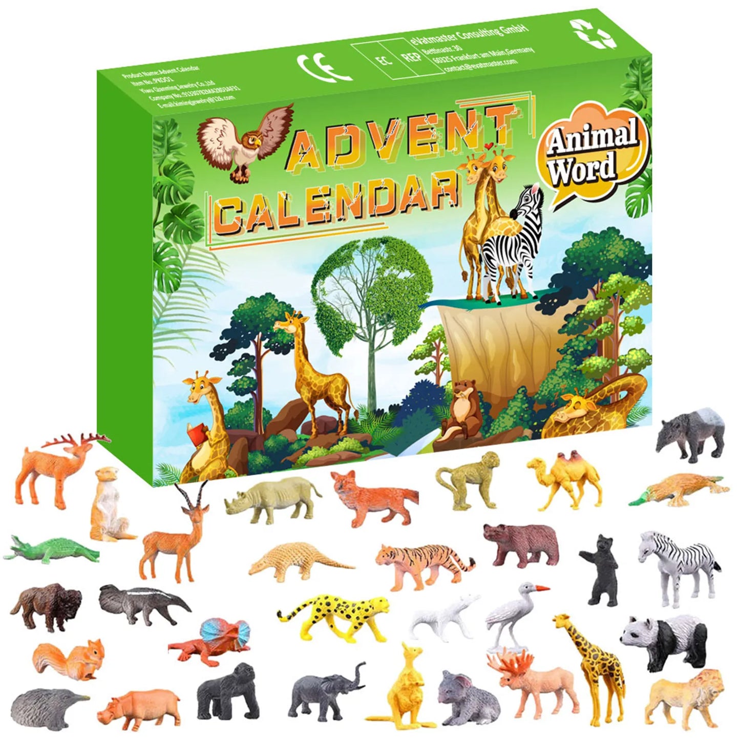 Christmas Advent Calendar- Cute Animal Figures