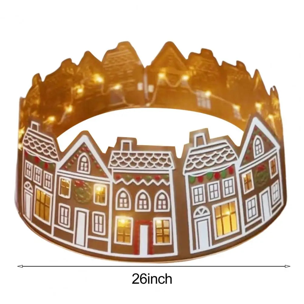 Gingerbread House LED Christmas Tree Collar