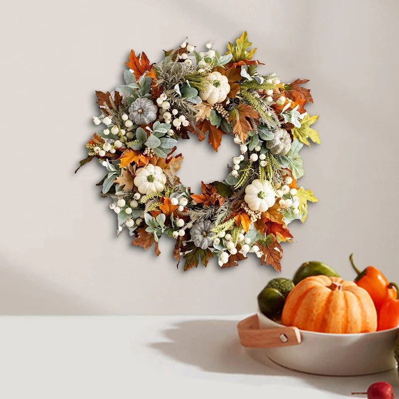 Fall Harvest Maple Leaf Wreath