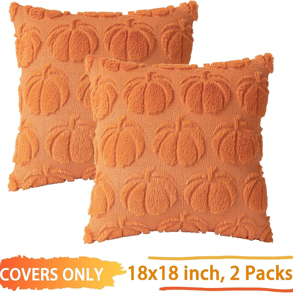 Autumn Pumpkin Pillow Covers- set of 2