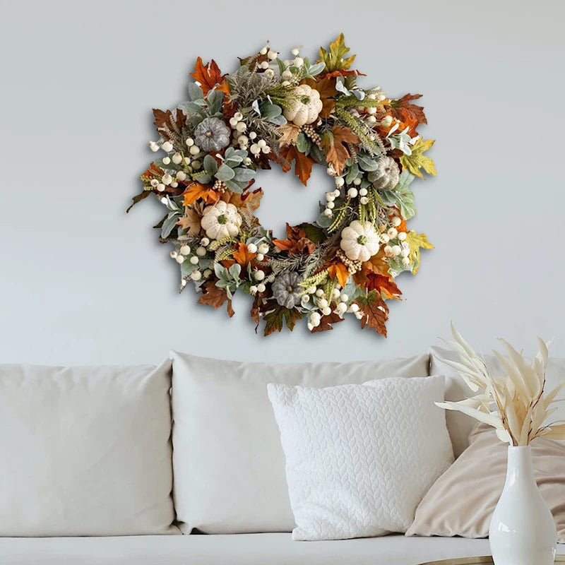 Fall Harvest Maple Leaf Wreath