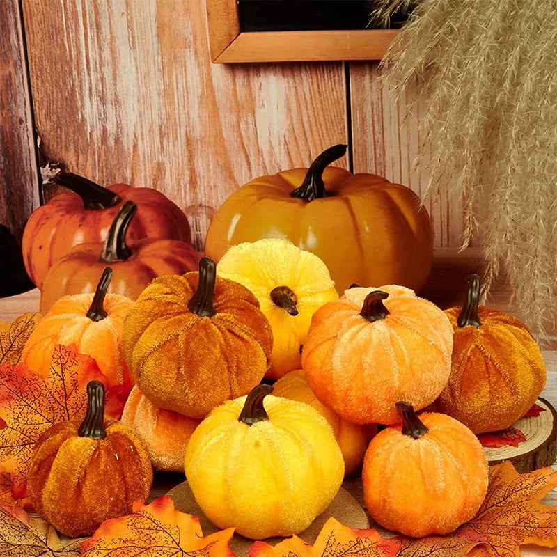 Velvet Fabric Pumpkins