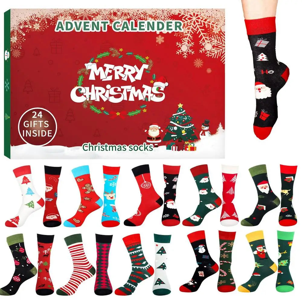 Christmas Countdown Advent Calendar- 24 Days of Socks