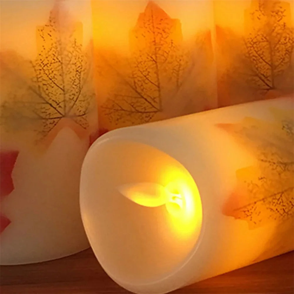 Autumn Flickering Flameless Candles