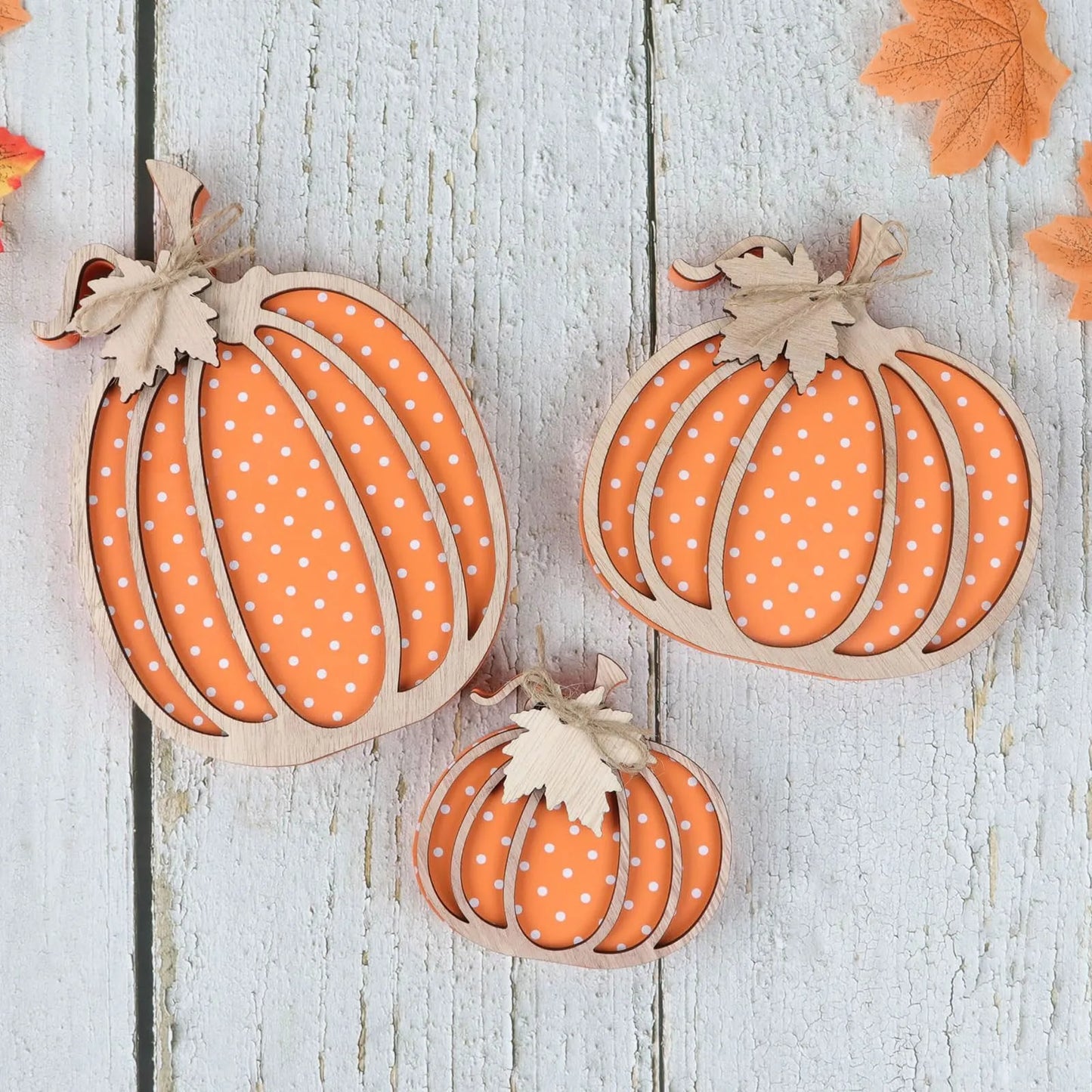 Wooden Pumpkin Decor