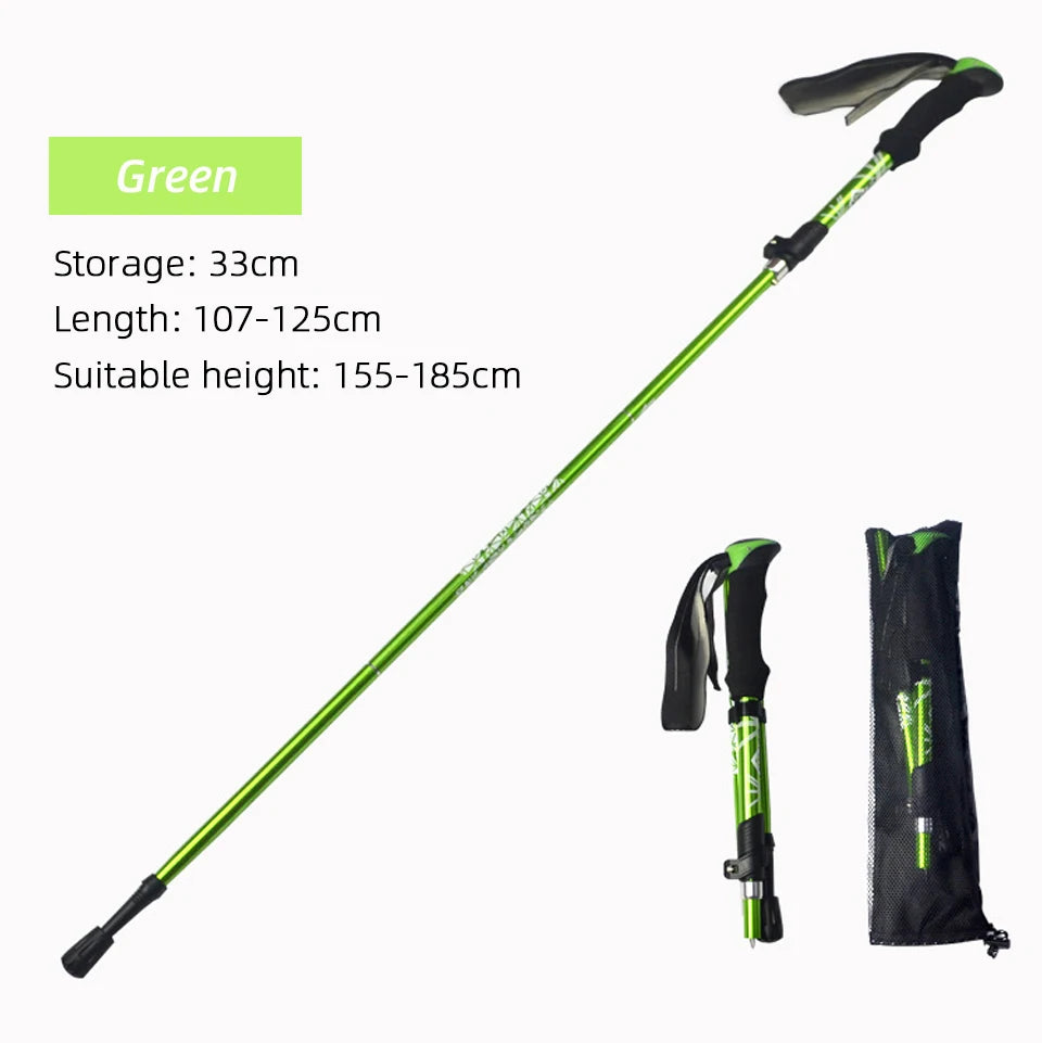 5 Section Foldable Trekking Pole Portable Hiking & Walking Stick