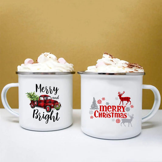 Merry and Bright Vintage Christmas Coffee Mug