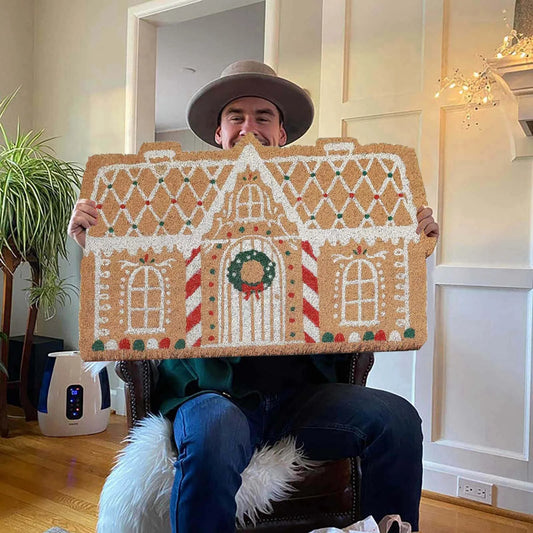 Gingerbread House Welcome Doormat