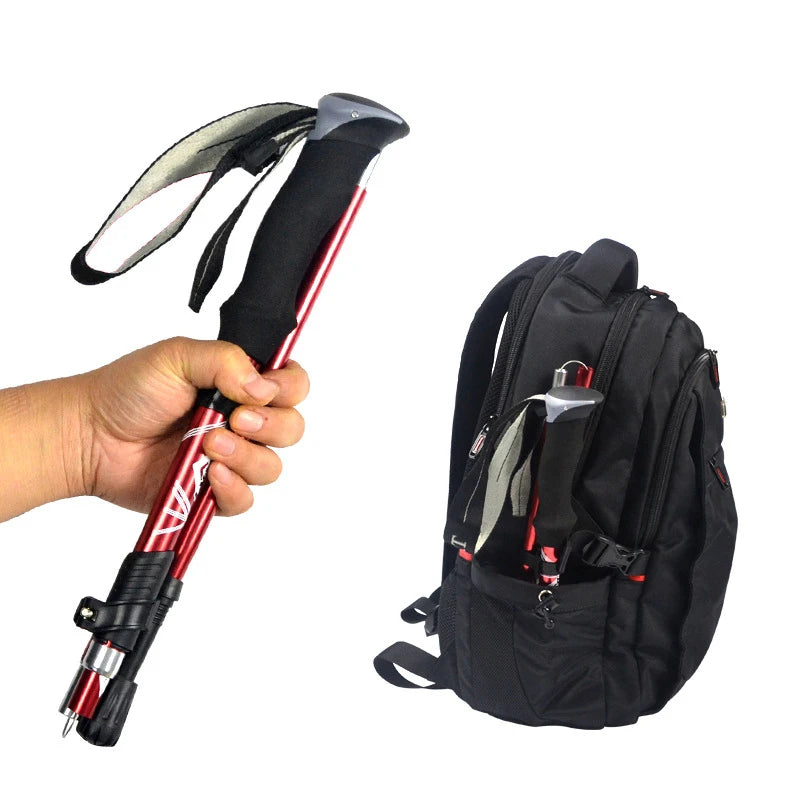 5 Section Foldable Trekking Pole Portable Hiking & Walking Stick