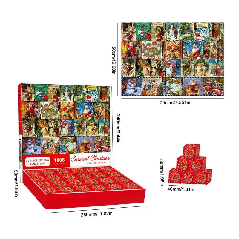 Christmas Countdown Advent Calendar- 24 Days of Jigsaw Puzzles