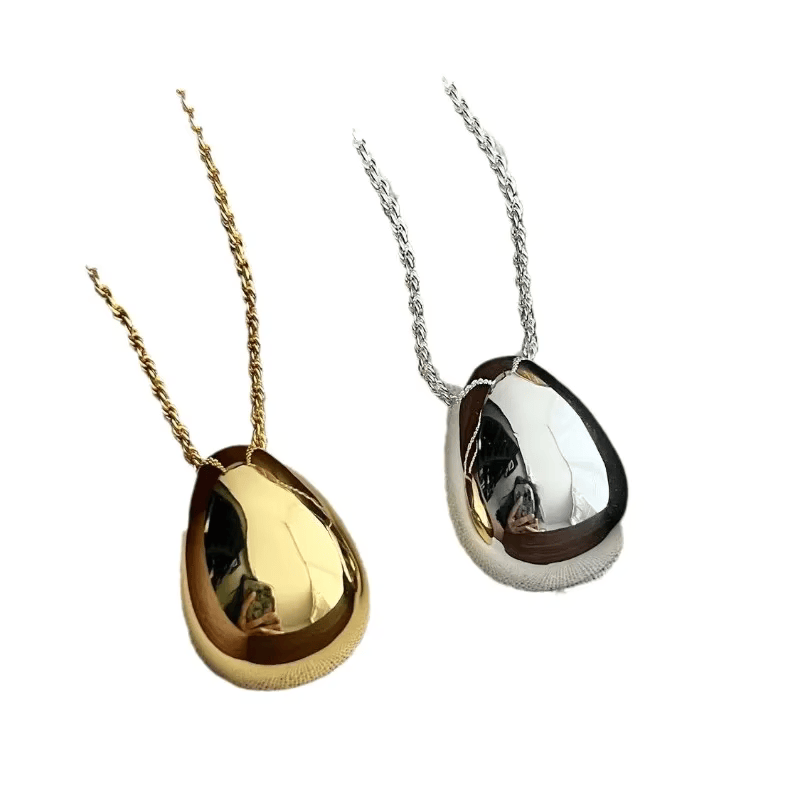 Metal Teardrop Necklace