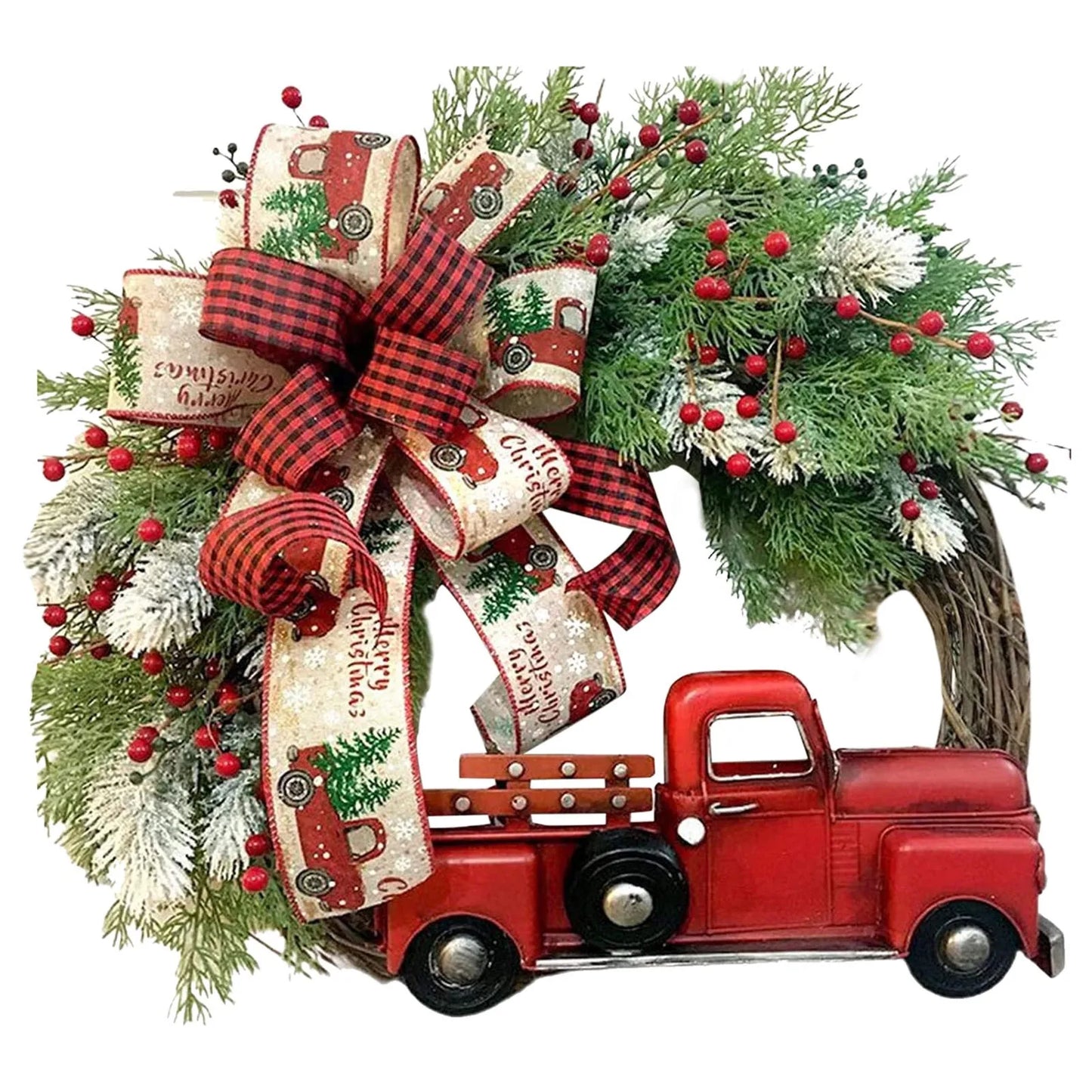 Red Truck Christmas Wreath