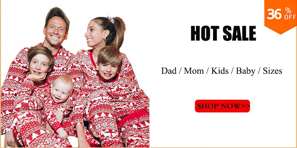 Black and Red Santa Christmas Family Matching Pajama Set