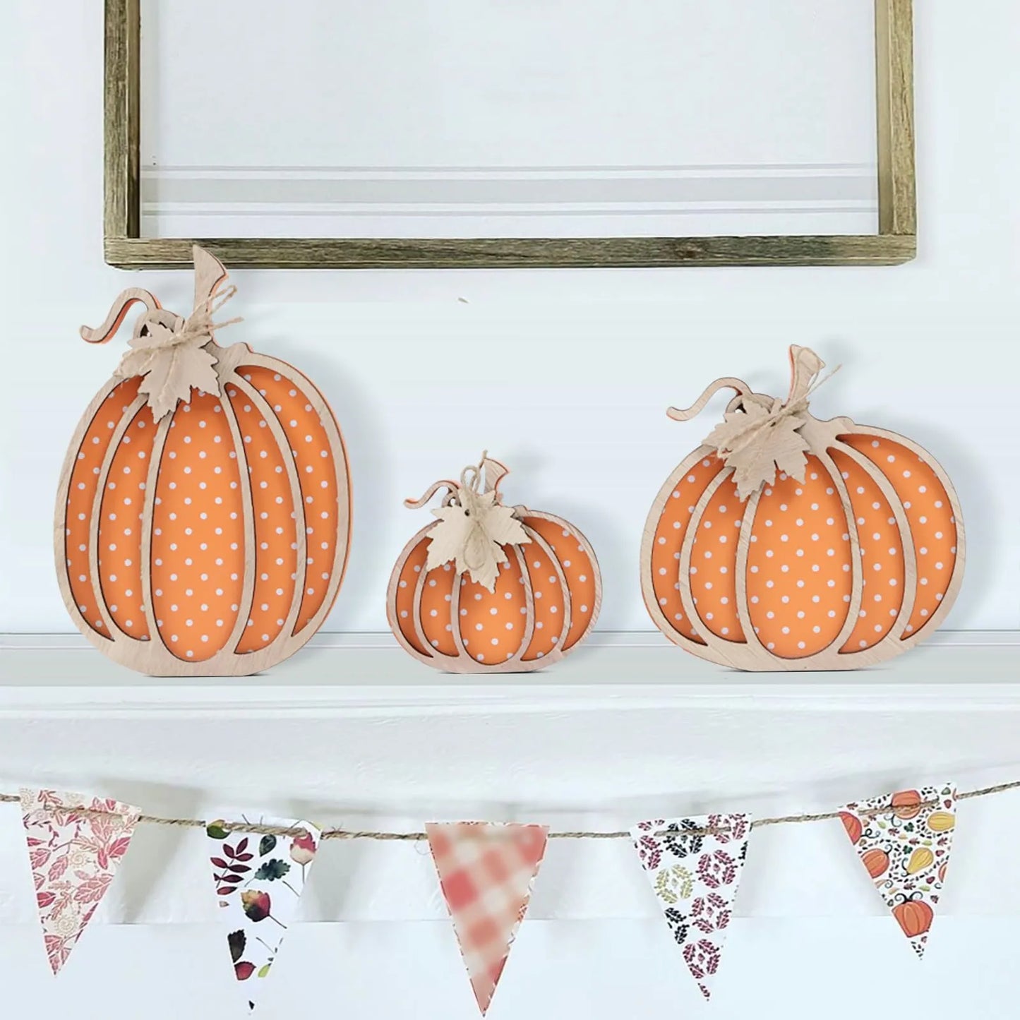 Wooden Pumpkin Decor