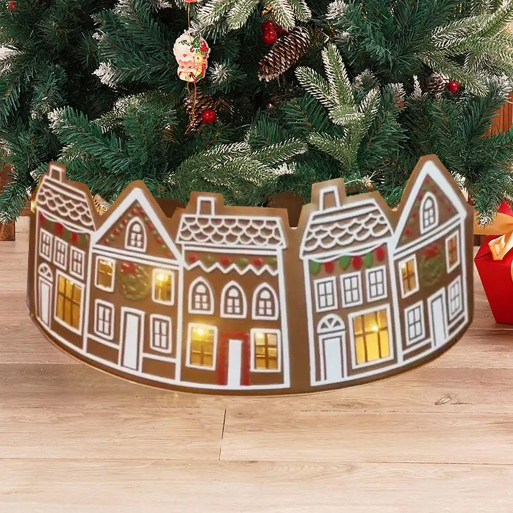 Gingerbread House LED Christmas Tree Collar