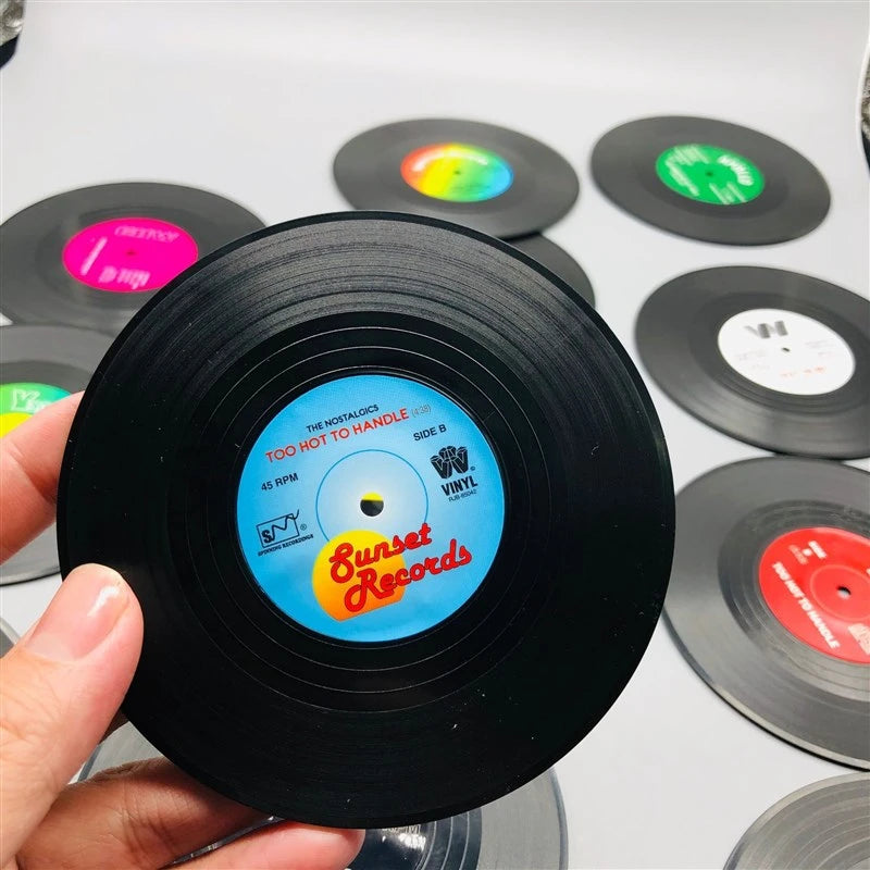 Retro Vinyl Record Coasters