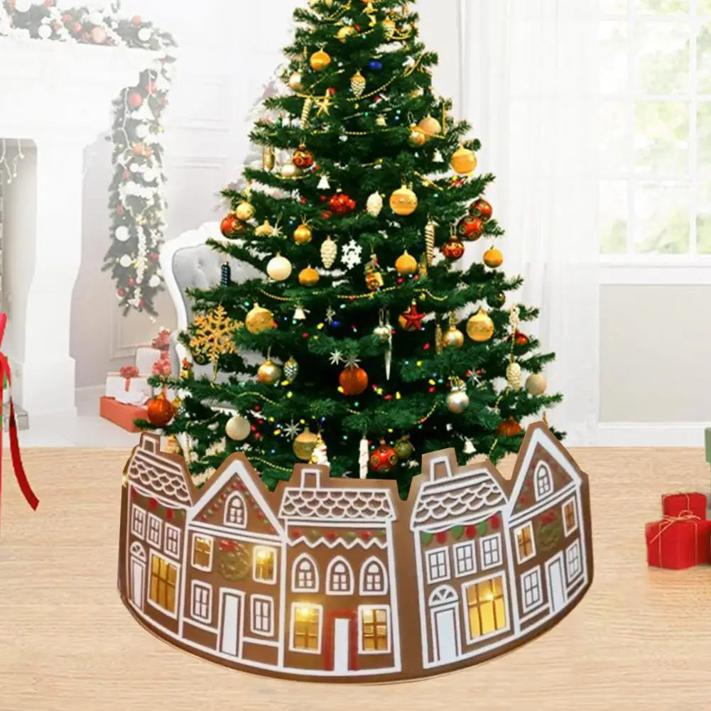 Gingerbread House LED Christmas Tree Collar