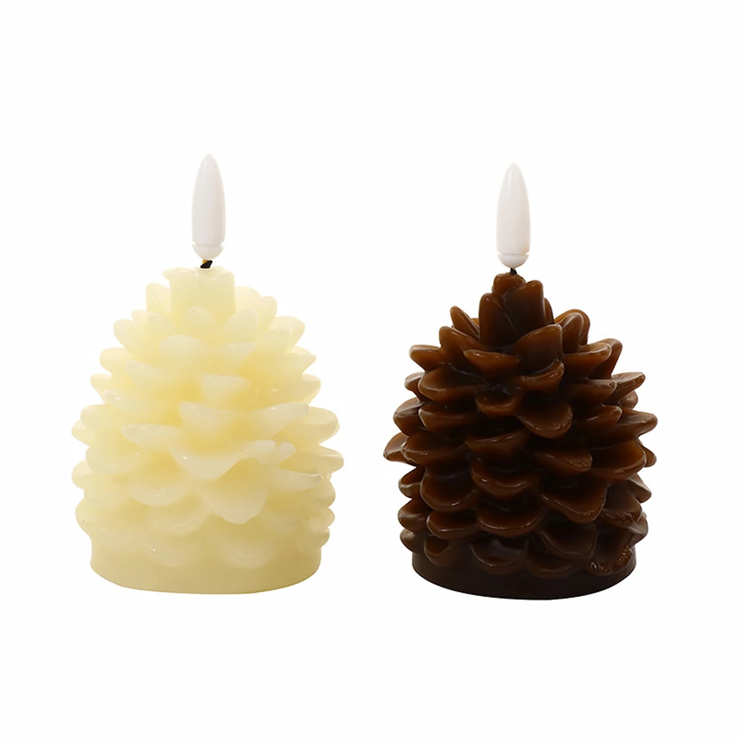 LED Flameless Pinecone Candle