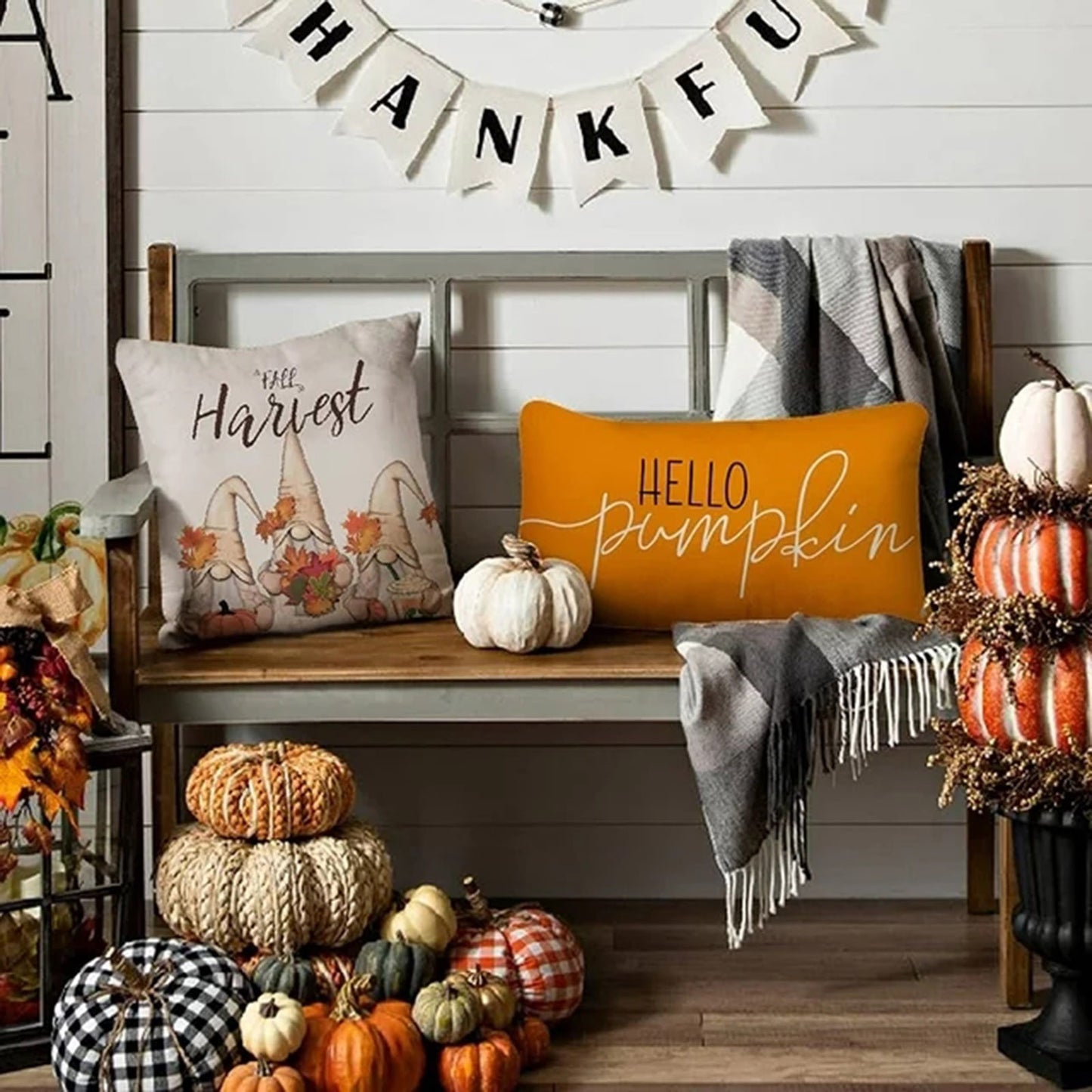 Autumn Pillow Cover- Hello Pumpkin