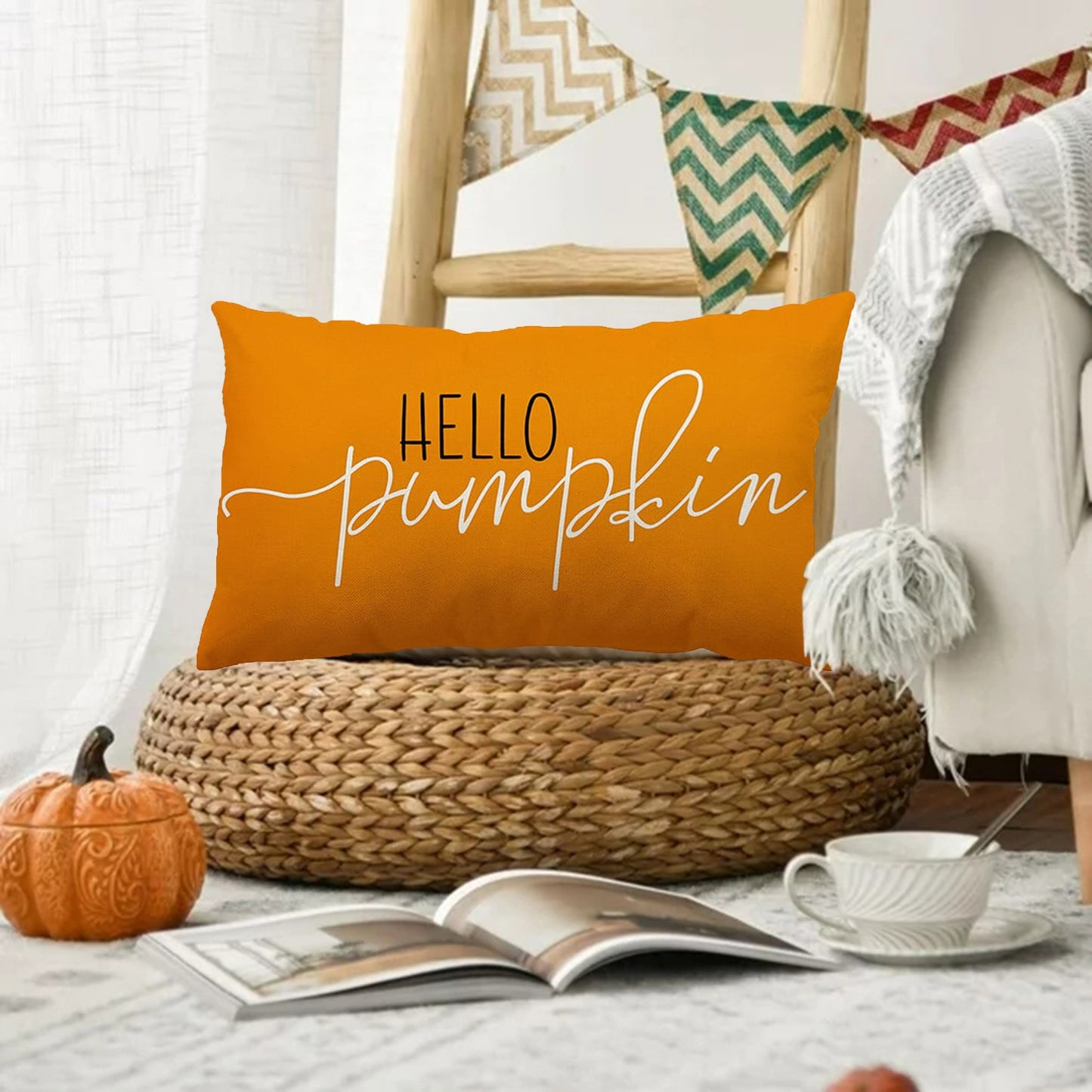 Autumn Pillow Cover- Hello Pumpkin