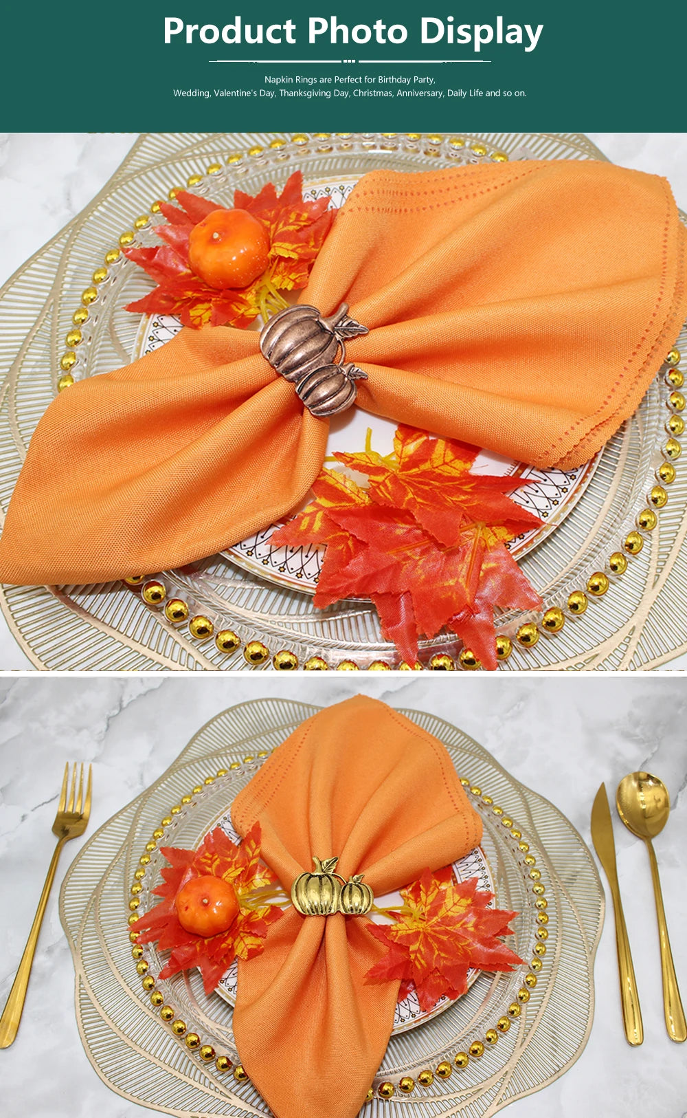 Napkin Rings- Pumpkin