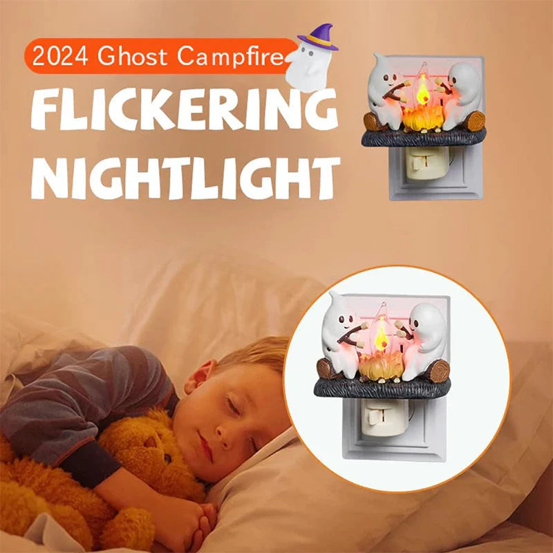 Ghost Campfire Flickering Night Light