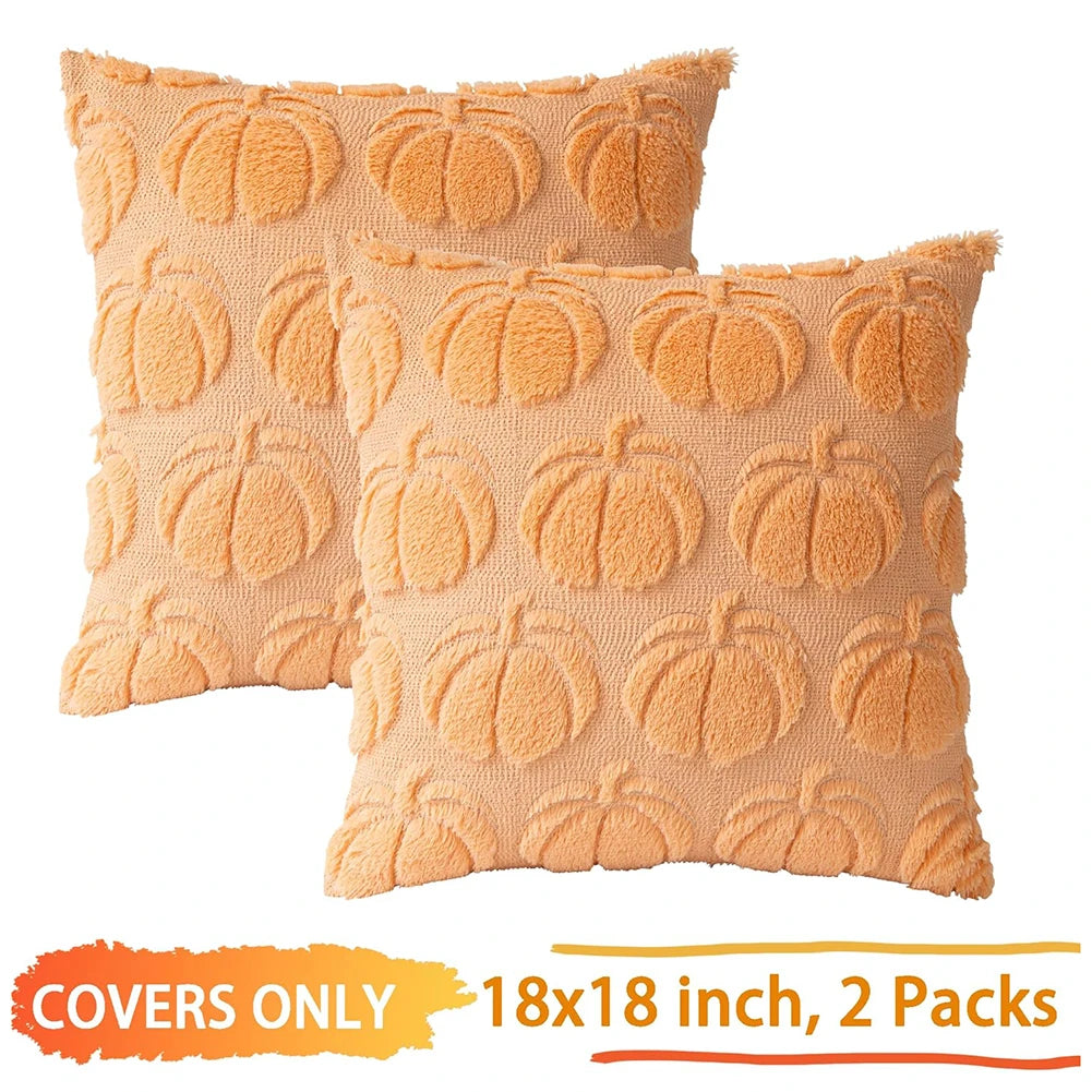 Autumn Pumpkin Pillow Covers- set of 2