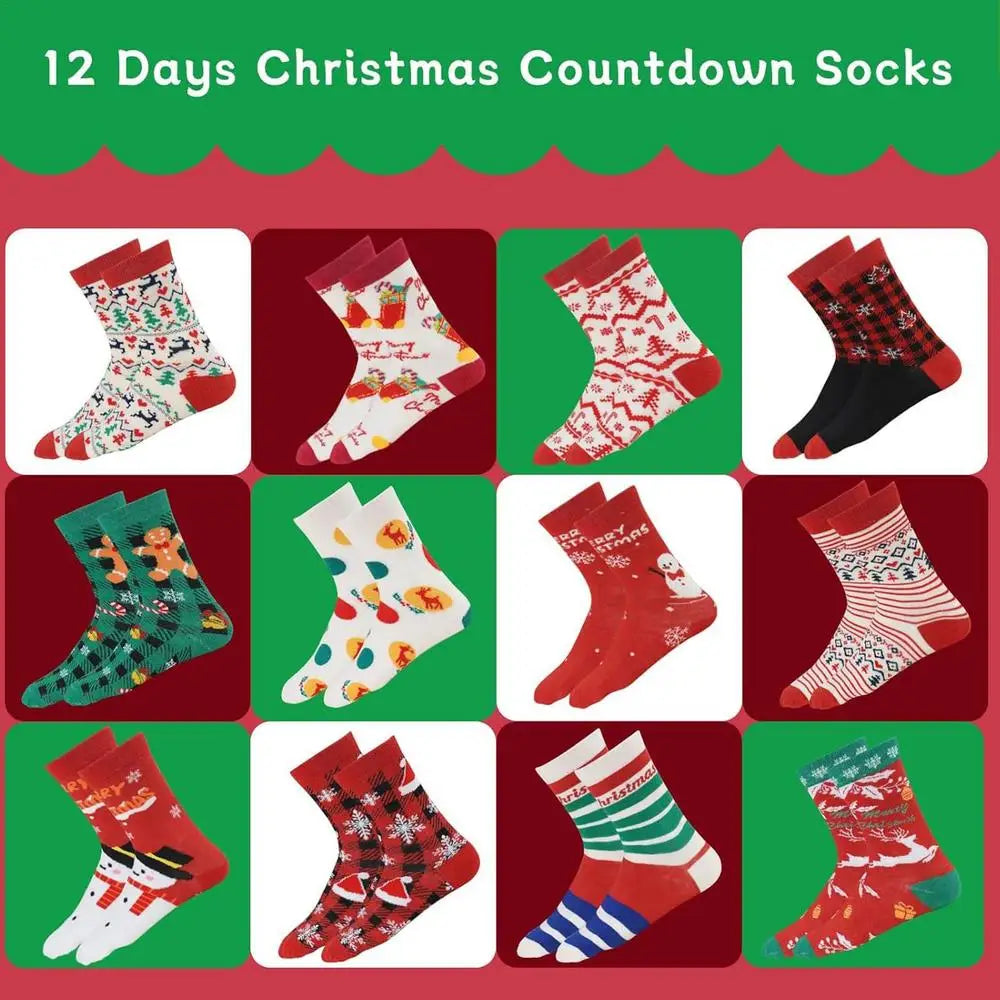 Christmas Countdown Advent Calendar- 24 Days of Socks