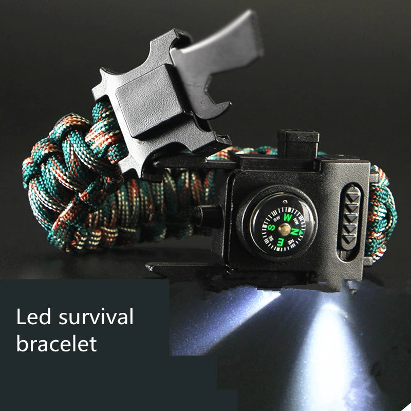 Emergency Paracord Rope LED Light Survival Bracelet