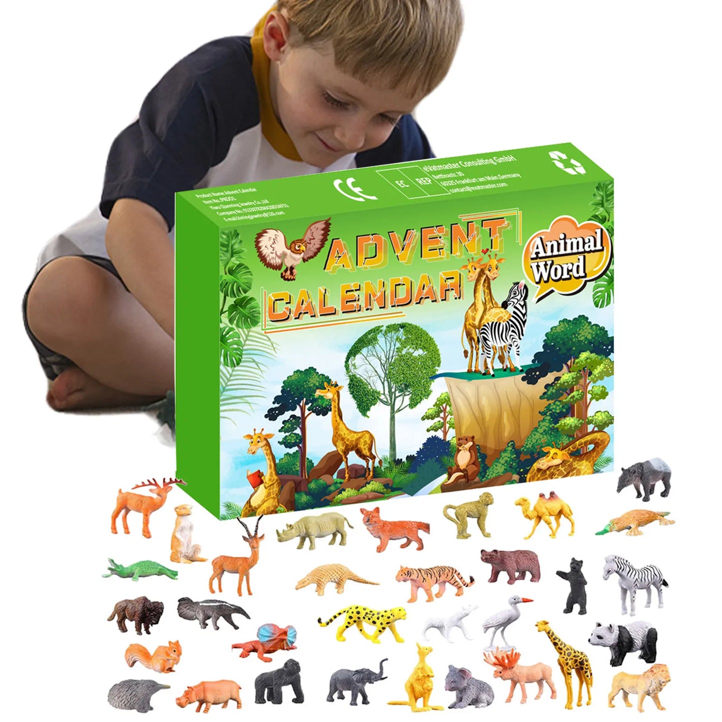 Christmas Advent Calendar- Cute Animal Figures