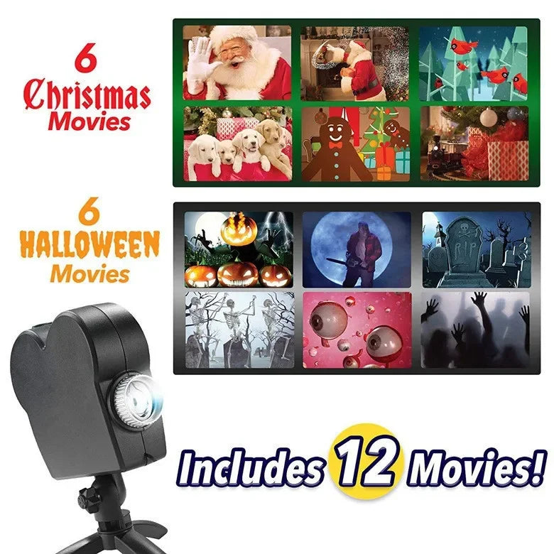 Halloween & Christmas Festival Scenes Projector