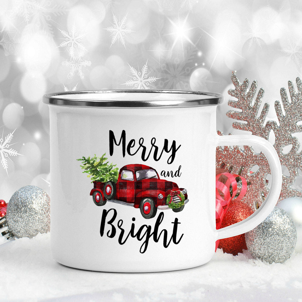 Merry and Bright Vintage Christmas Coffee Mug