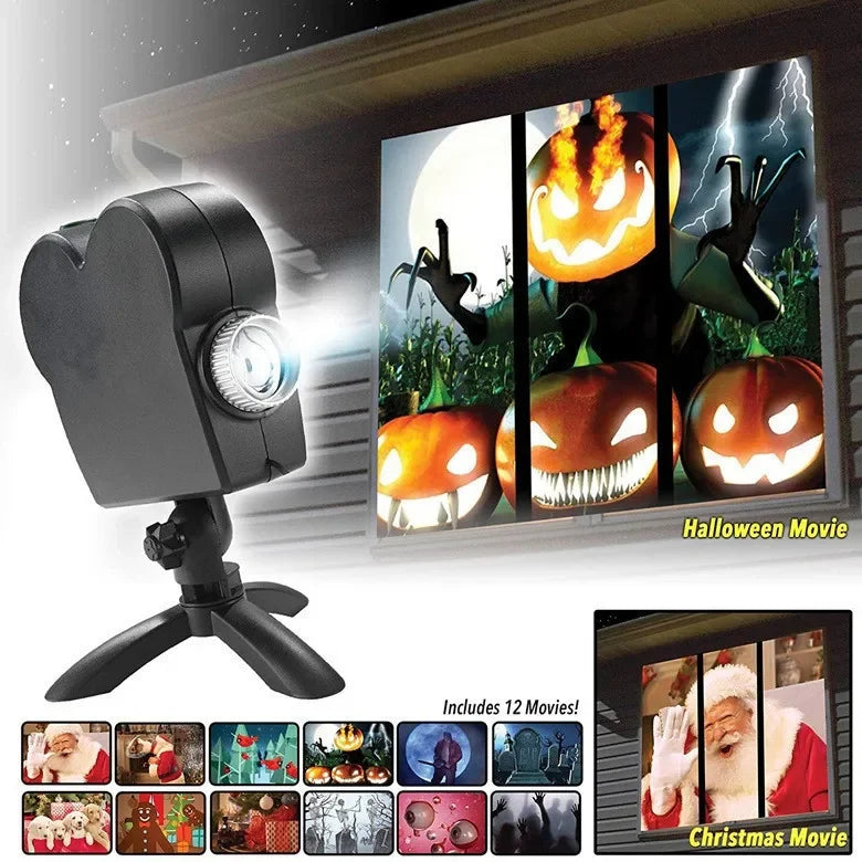 Halloween & Christmas Festival Scenes Projector