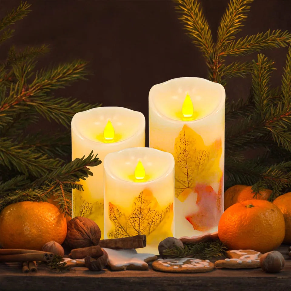 Autumn Flickering Flameless Candles