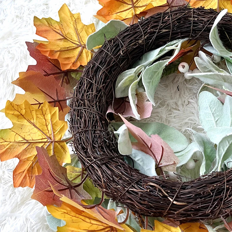 Fall Harvest Maple Leaf Wreath