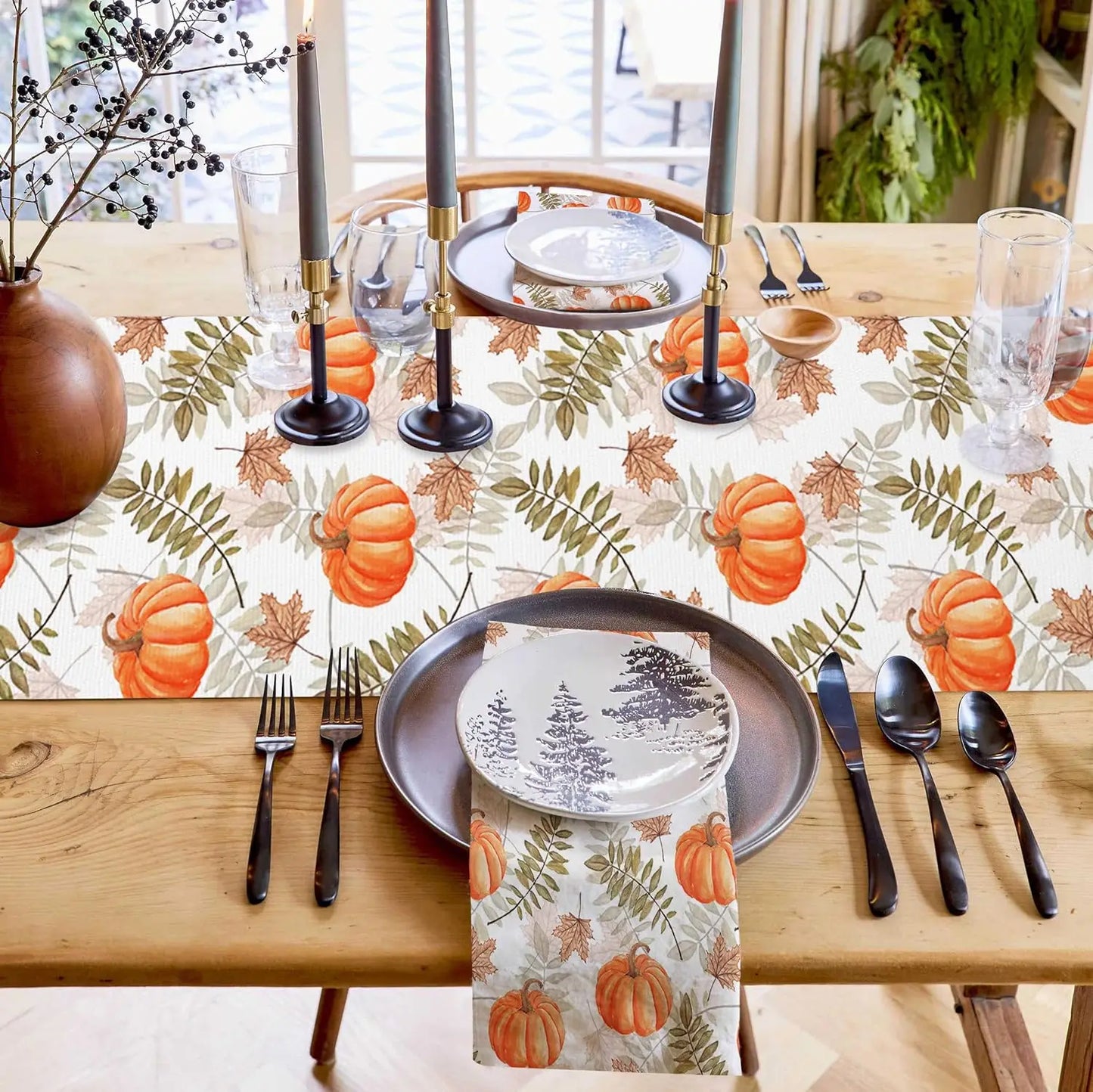 Table Runner- Pumpkins & Leaves